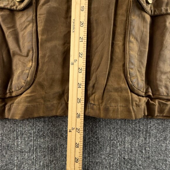 Barbour Nixon Large Waxed Jacket Men Full Zip Brown Classic Tartan Brown Adult - Picture 5 of 16